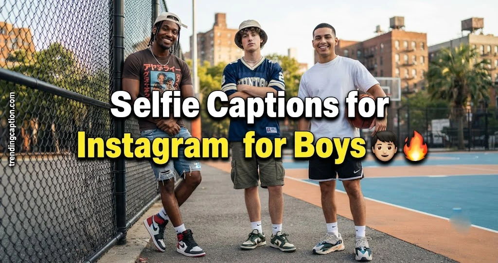 Selfie Captions for Instagram for Boys