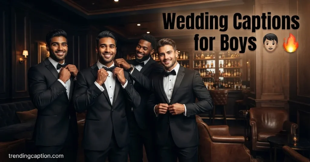 Wedding Captions for Boys